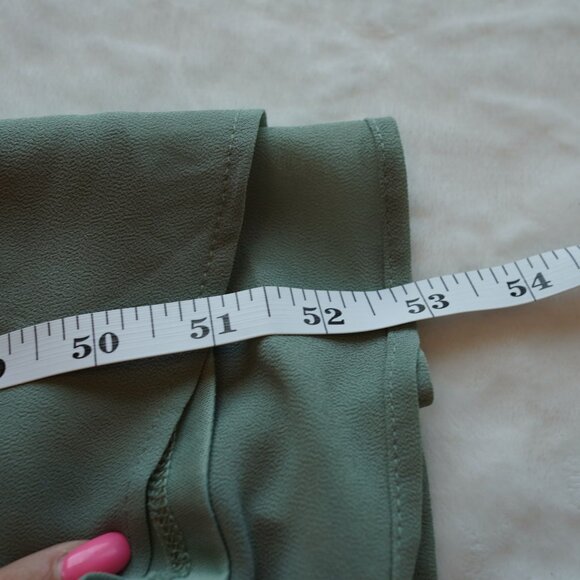 Baltic Born Sage Green Faux Wrap Maxi Dress‎ 2X Flutter Sleeve Lined - Picture 15 of 16